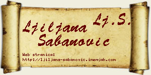 Ljiljana Šabanović vizit kartica